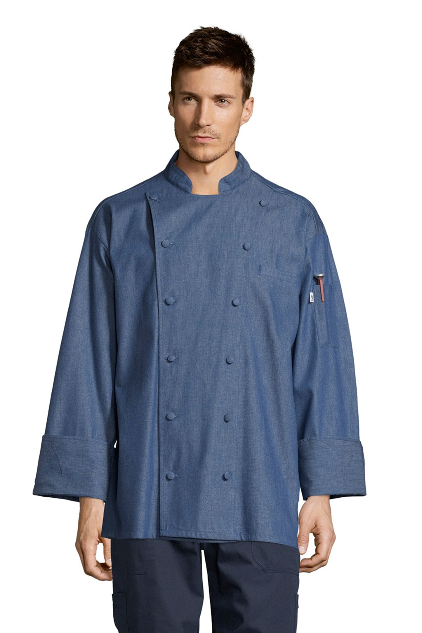 Santa Fe Chambray Chef Coat #0460 *Closeout* (All Sales Final No Returns)