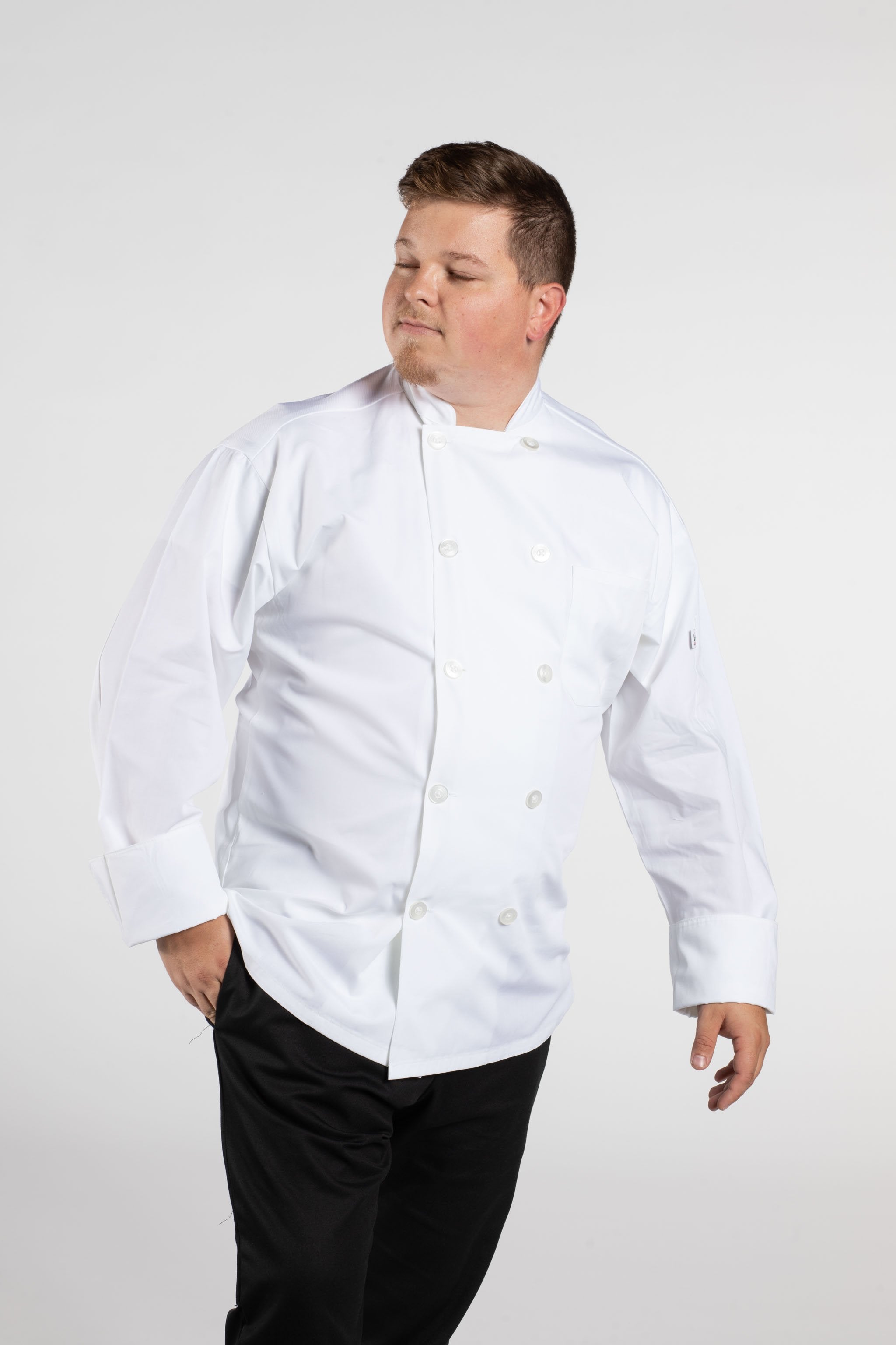 Amazon.com: Nsteky Custom Chef Coat Men's Long Sleeve Classic Chef Jacket  Hotel Kitchen Restaurant Chef Uniform with Double Breasted: Clothing, Shoes  & Jewelry