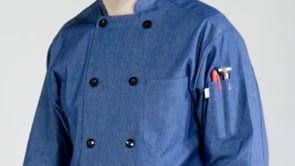 Chambray Chef Coat #0405c *Closeout* (All Sales Final No Returns)